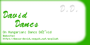 david dancs business card